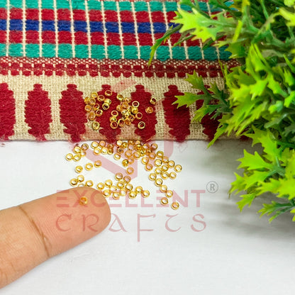 2.5mm Brass Crimp Beads-100 Pcs Pack