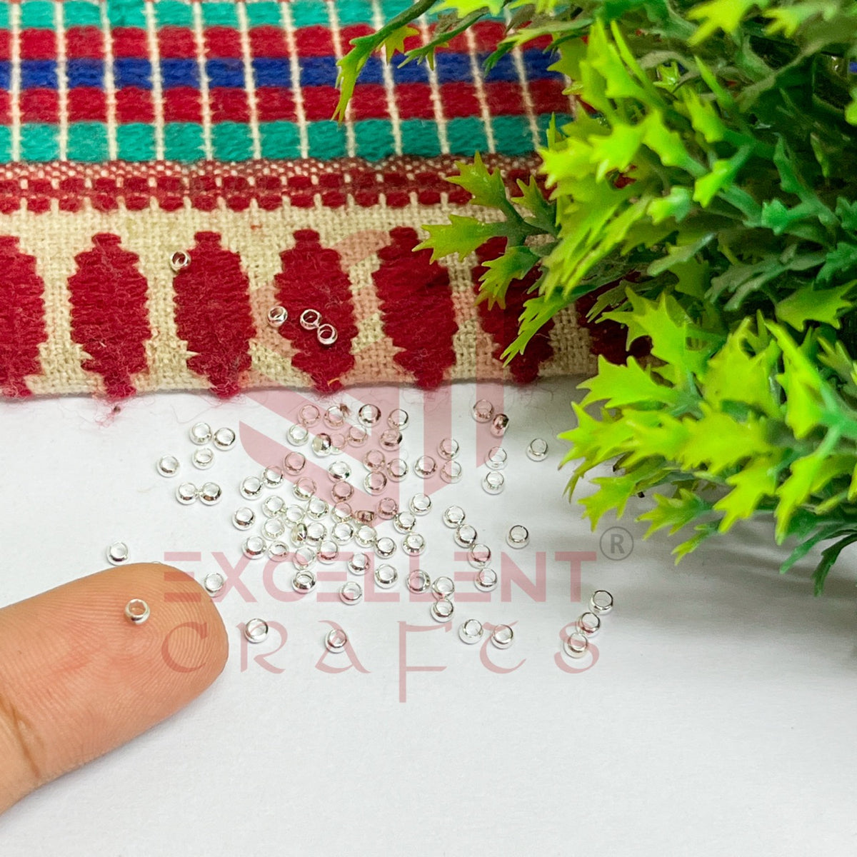 2.5mm Brass Crimp Beads-100 Pcs Pack
