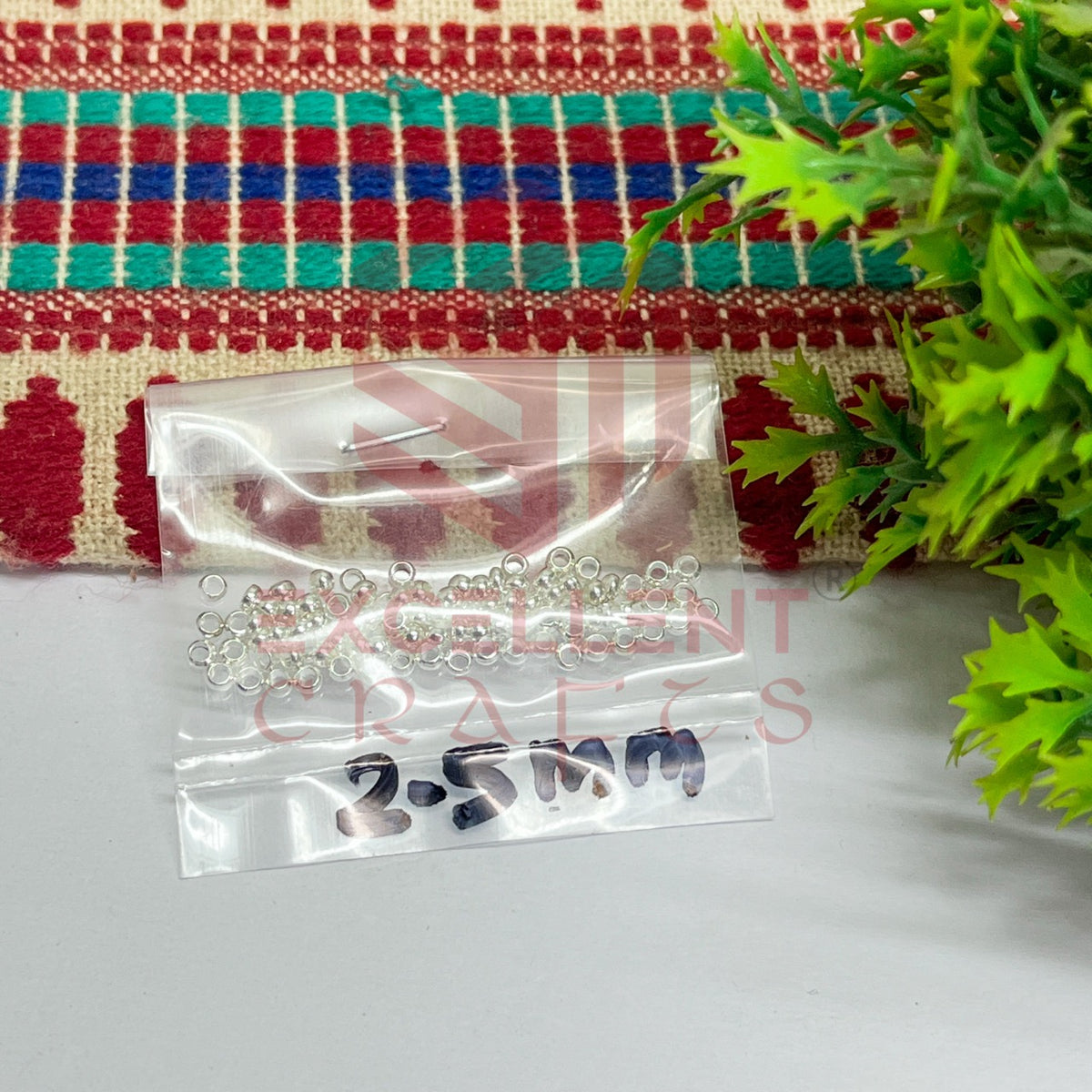 2.5mm Brass Crimp Beads-100 Pcs Pack