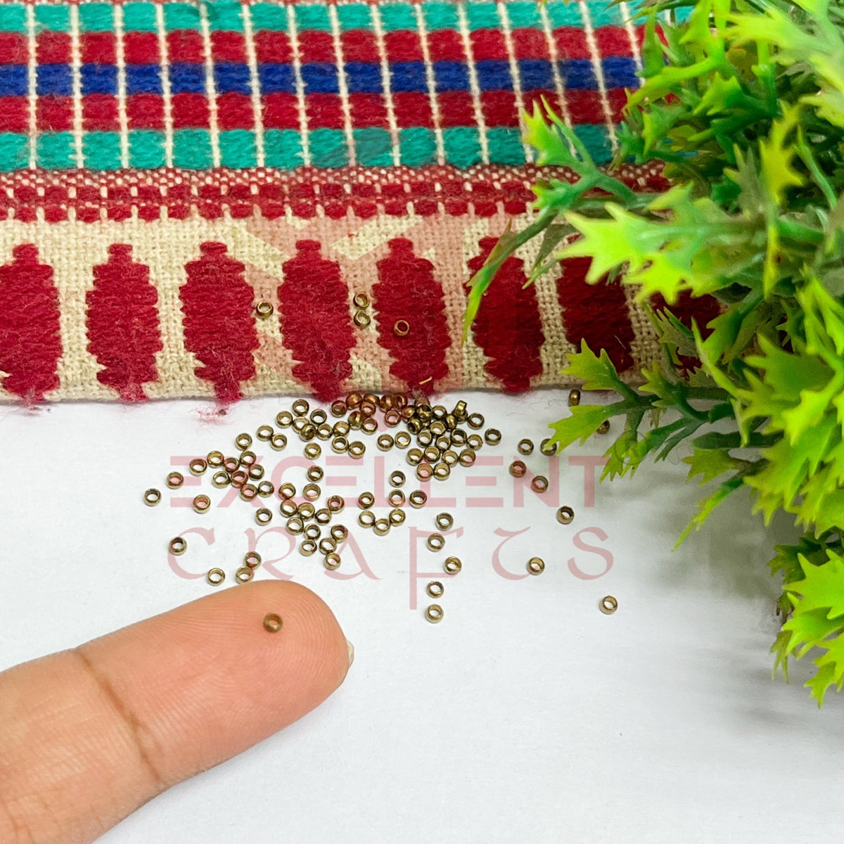 2mm Brass Crimp Beads-100 Pcs Pack