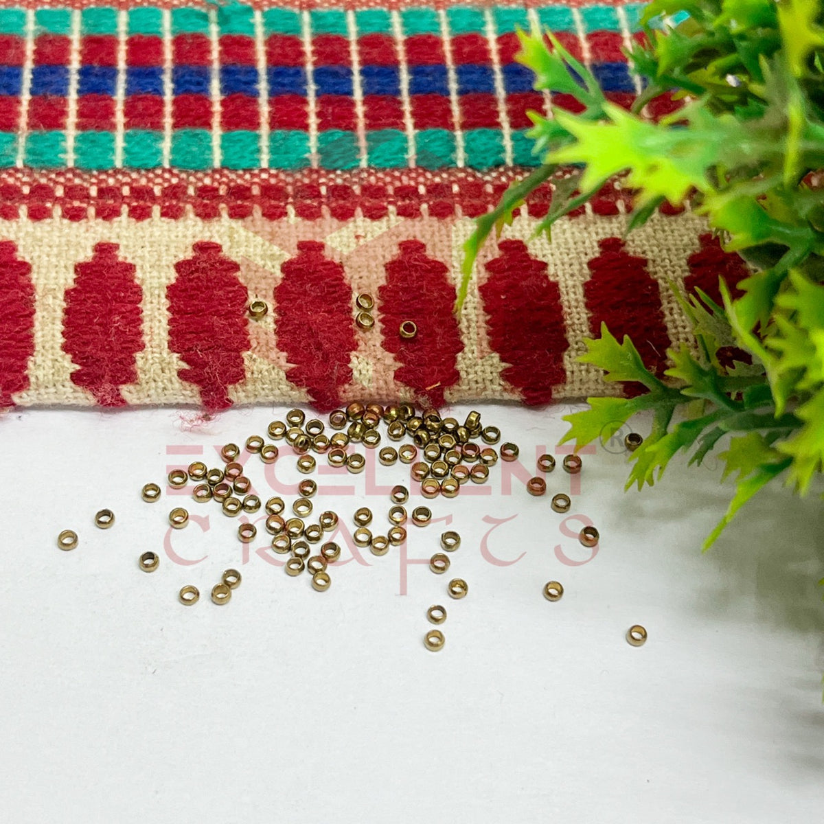 2mm Brass Crimp Beads-100 Pcs Pack