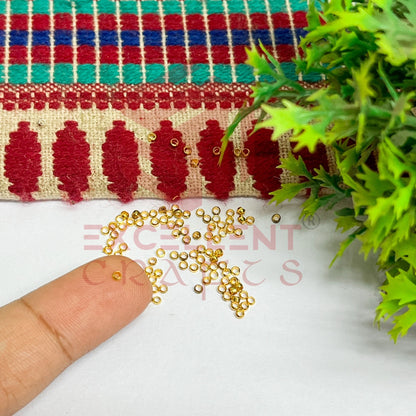 2mm Brass Crimp Beads-100 Pcs Pack