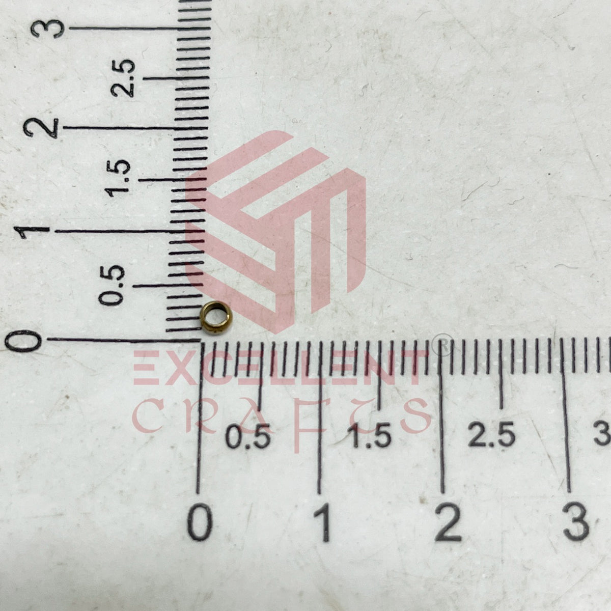 3mm Brass Crimp Beads-100 Pcs Pack