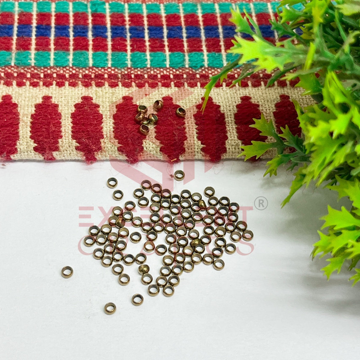 3mm Brass Crimp Beads-100 Pcs Pack