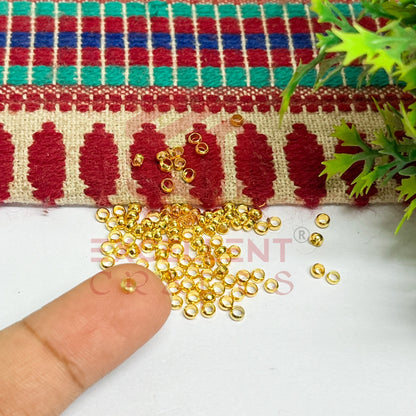 3mm Brass Crimp Beads-100 Pcs Pack