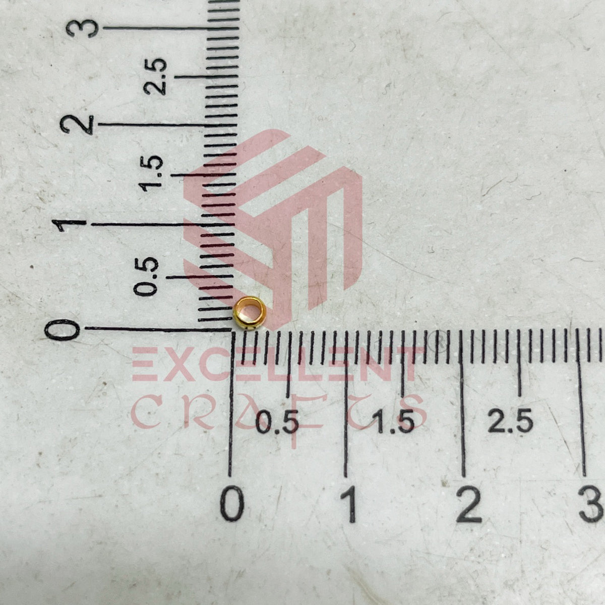 3mm Brass Crimp Beads-100 Pcs Pack