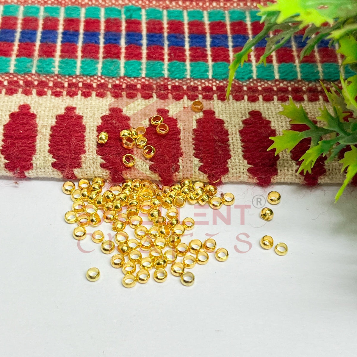 3mm Brass Crimp Beads-100 Pcs Pack
