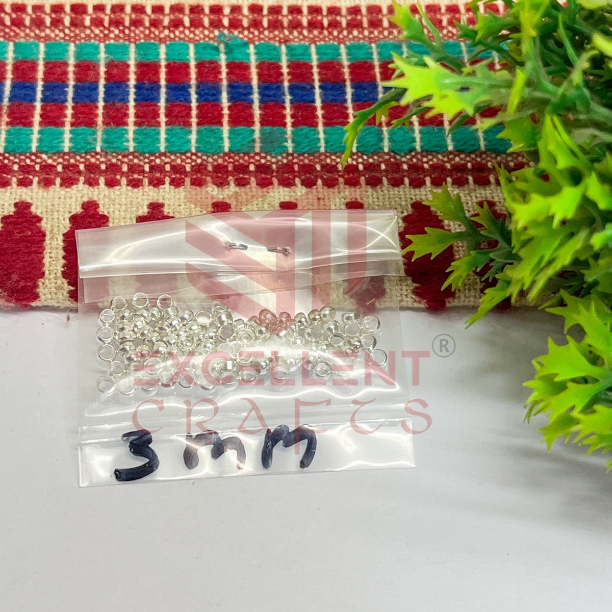3mm Brass Crimp Beads-100 Pcs Pack