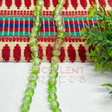 8mm Double Color Crackle Beads Light green and White