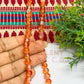 8mm Double Color Crackle Beads Orange and White