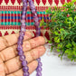 8mm Violet Color Round Crackle Beads
