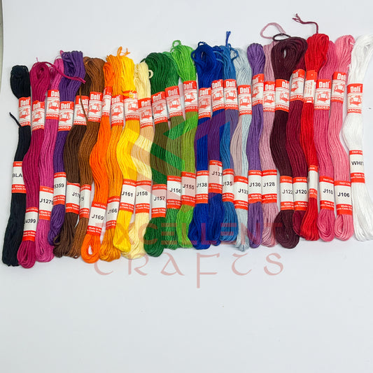 Doli Cotton Thread Assorted Combo- 50pc Pack
