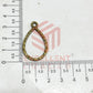 Tear Drop Geometric Texture Pendant Bezel