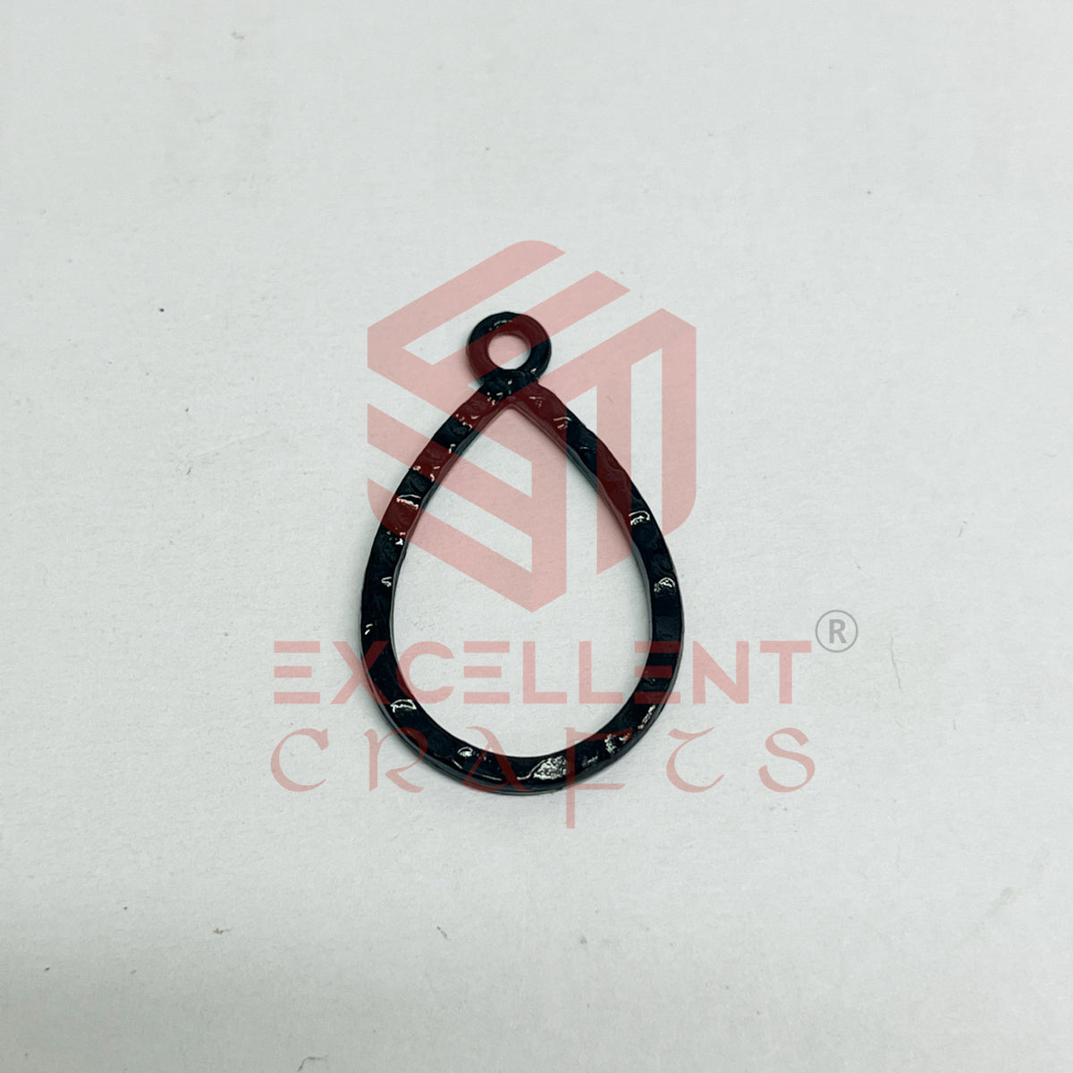 Tear Drop Geometric Texture Pendant Bezel