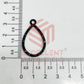 Tear Drop Geometric Texture Pendant Bezel