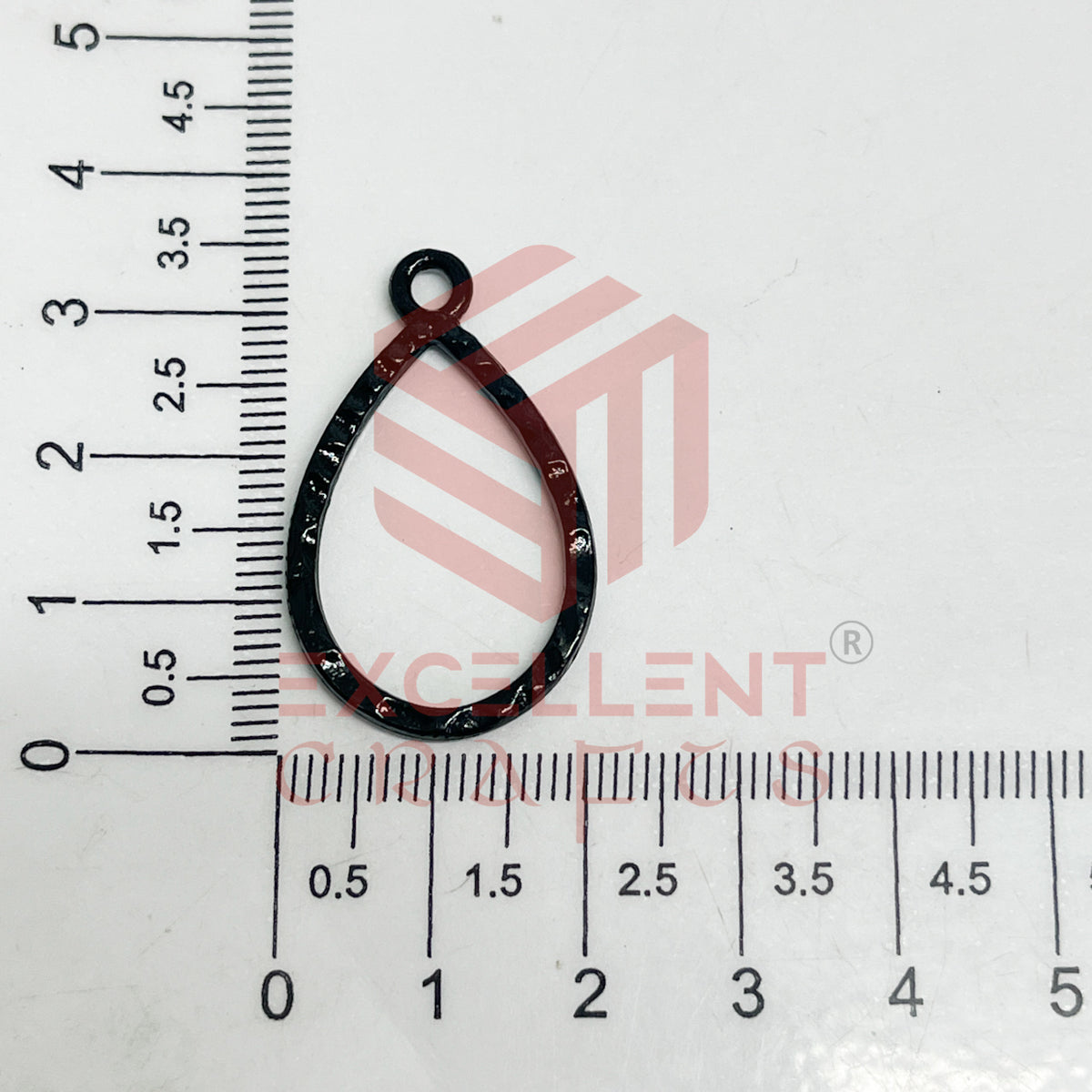 Tear Drop Geometric Texture Pendant Bezel