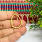 Tear Drop Geometric Texture Pendant Bezel