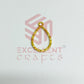 Tear Drop Geometric Texture Pendant Bezel