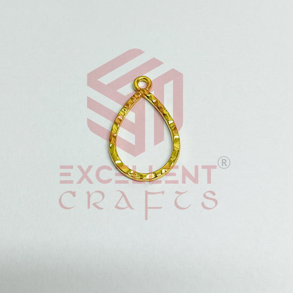 Tear Drop Geometric Texture Pendant Bezel