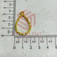 Tear Drop Geometric Texture Pendant Bezel