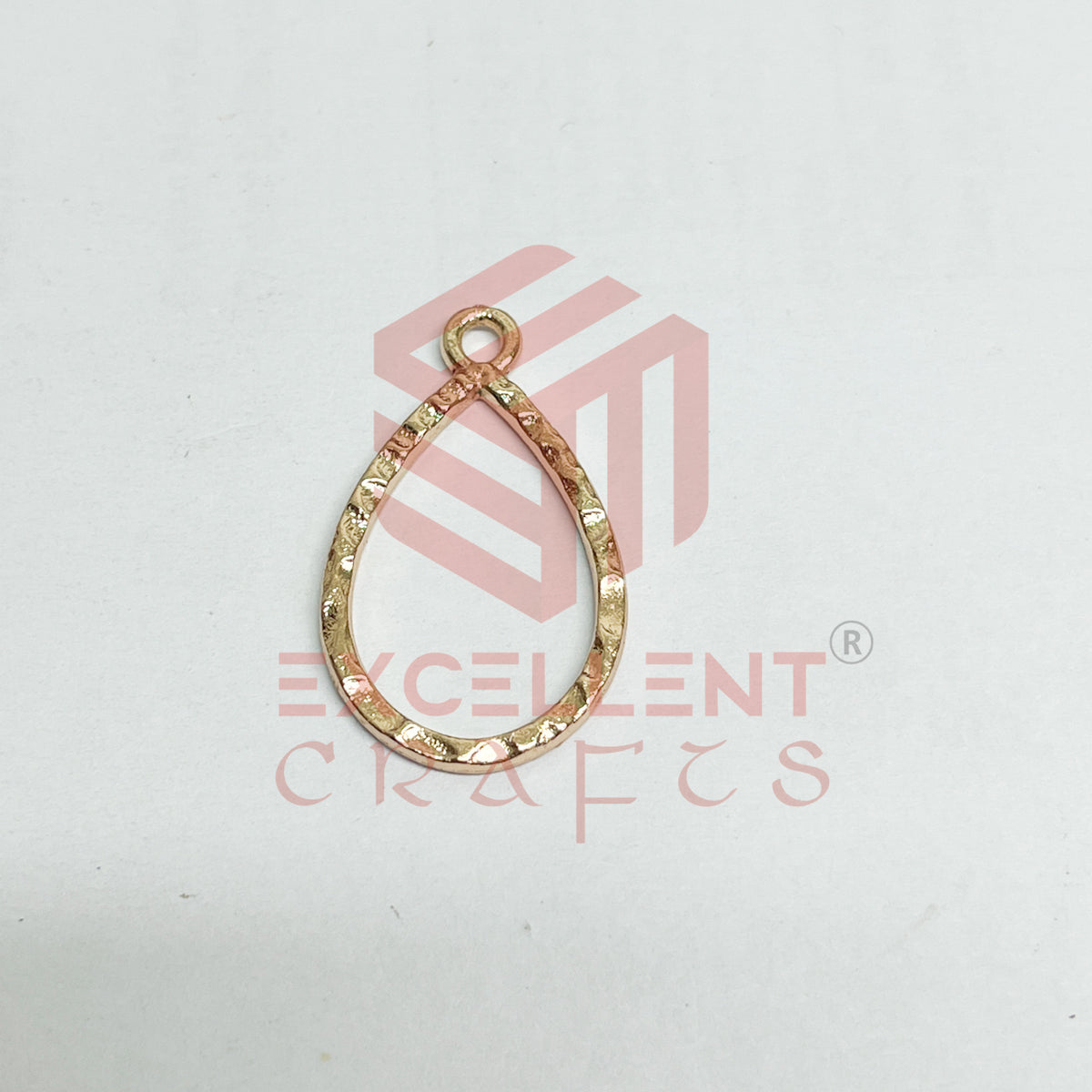 Tear Drop Geometric Texture Pendant Bezel