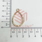 Tear Drop Geometric Texture Pendant Bezel