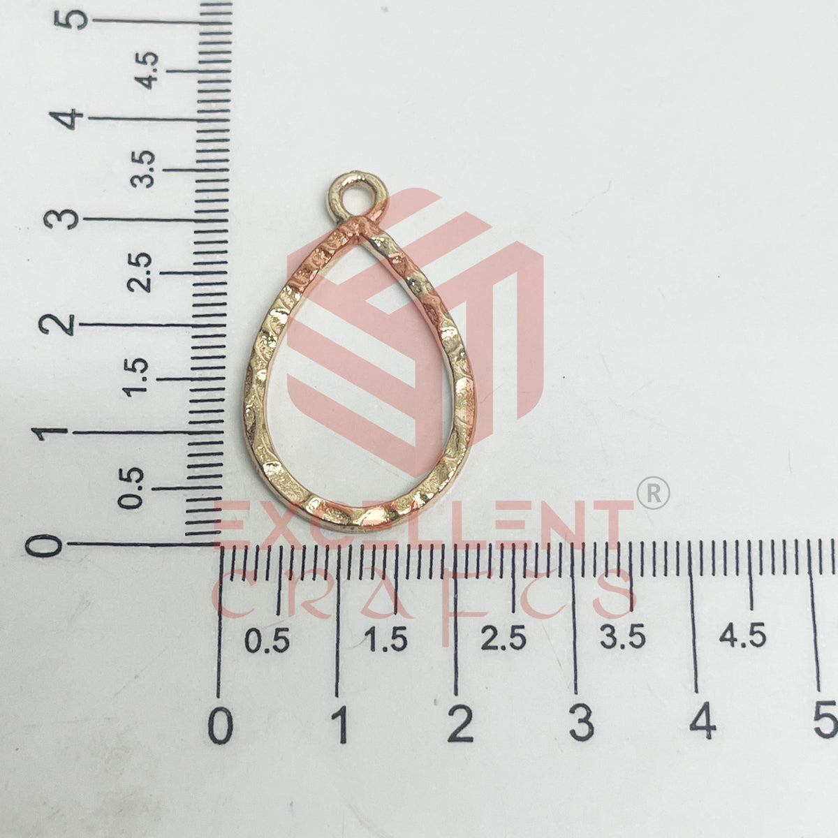 Tear Drop Geometric Texture Pendant Bezel