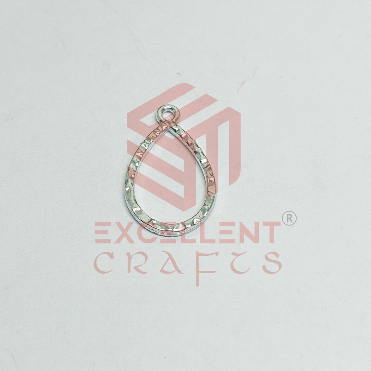 Tear Drop Geometric Texture Pendant Bezel