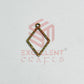 Diamond Shape Geometric Texture Pendant Bezel
