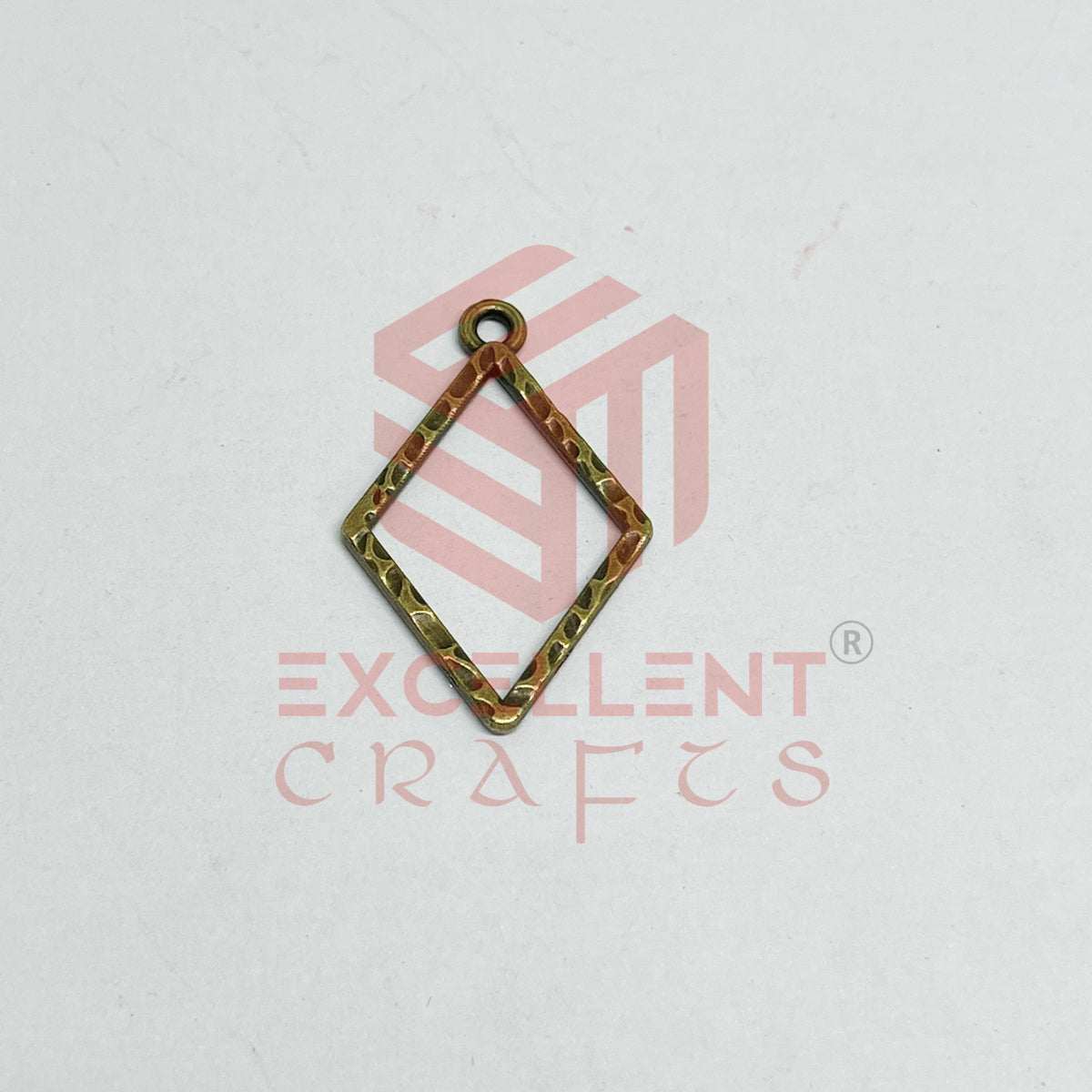 Diamond Shape Geometric Texture Pendant Bezel