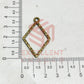 Diamond Shape Geometric Texture Pendant Bezel