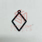 Diamond Shape Geometric Texture Pendant Bezel