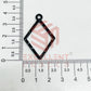Diamond Shape Geometric Texture Pendant Bezel