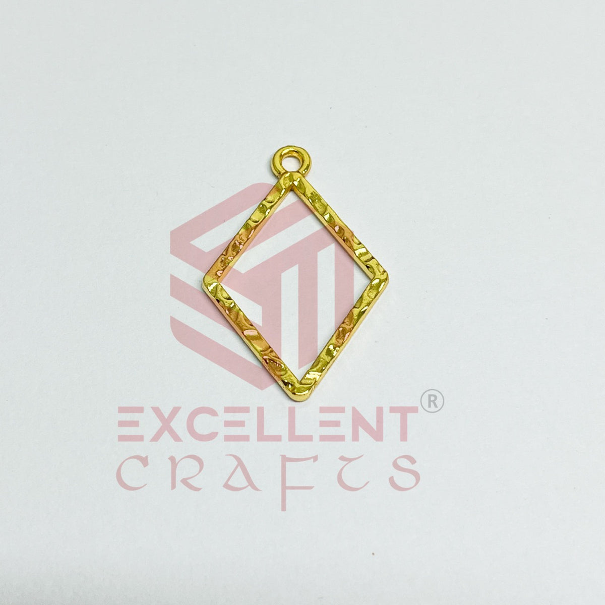 Diamond Shape Geometric Texture Pendant Bezel