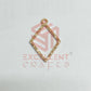 Diamond Shape Geometric Texture Pendant Bezel
