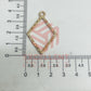 Diamond Shape Geometric Texture Pendant Bezel