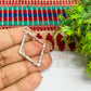 Diamond Shape Geometric Texture Pendant Bezel