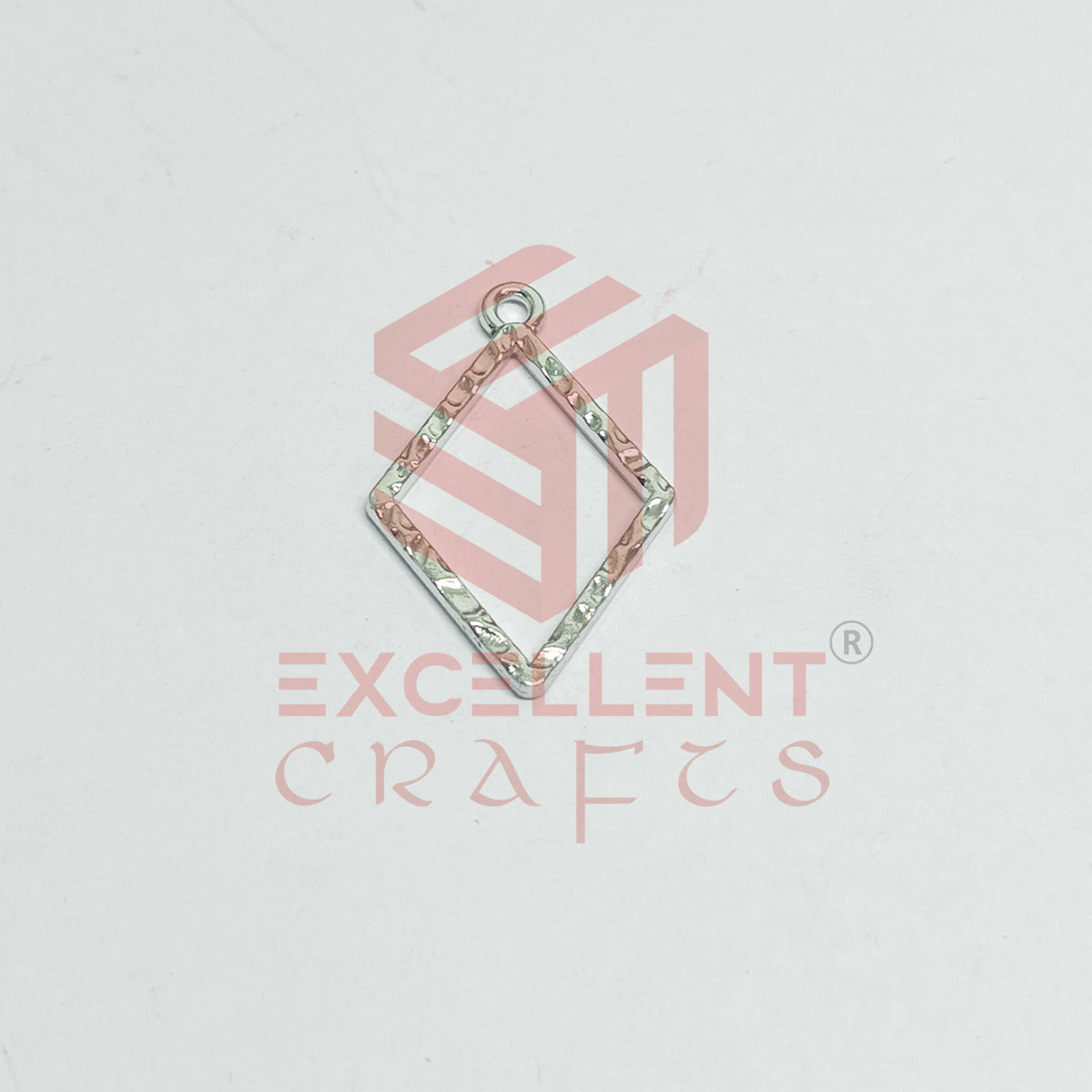 Diamond Shape Geometric Texture Pendant Bezel