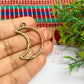 Half Moon Shape Geometric Texture Pendant Bezel
