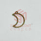 Half Moon Shape Geometric Texture Pendant Bezel