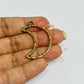 Half Moon Shape Geometric Texture Pendant Bezel