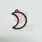 Half Moon Shape Geometric Texture Pendant Bezel