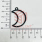 Half Moon Shape Geometric Texture Pendant Bezel
