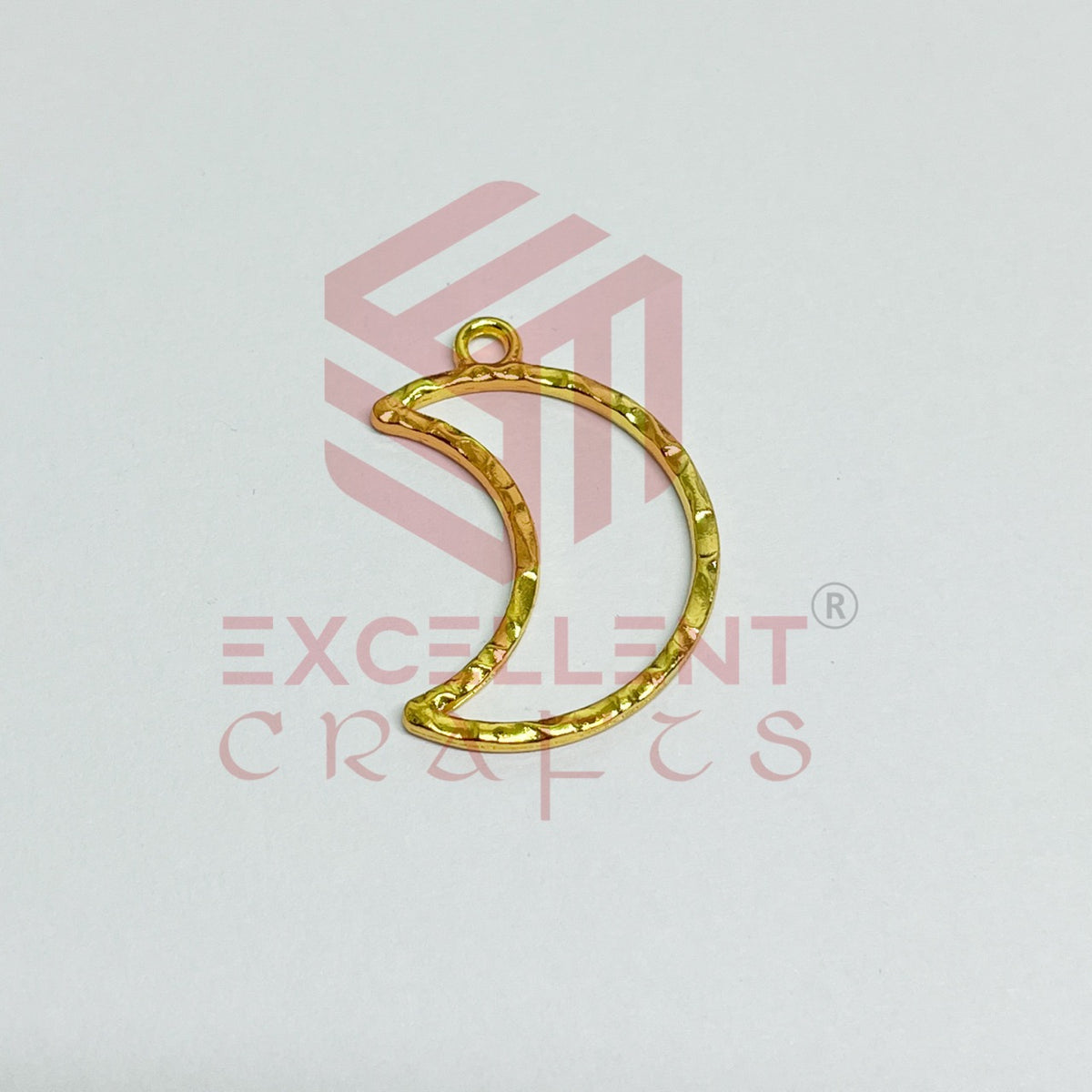Half Moon Shape Geometric Texture Pendant Bezel