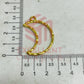Half Moon Shape Geometric Texture Pendant Bezel