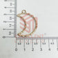 Half Moon Shape Geometric Texture Pendant Bezel