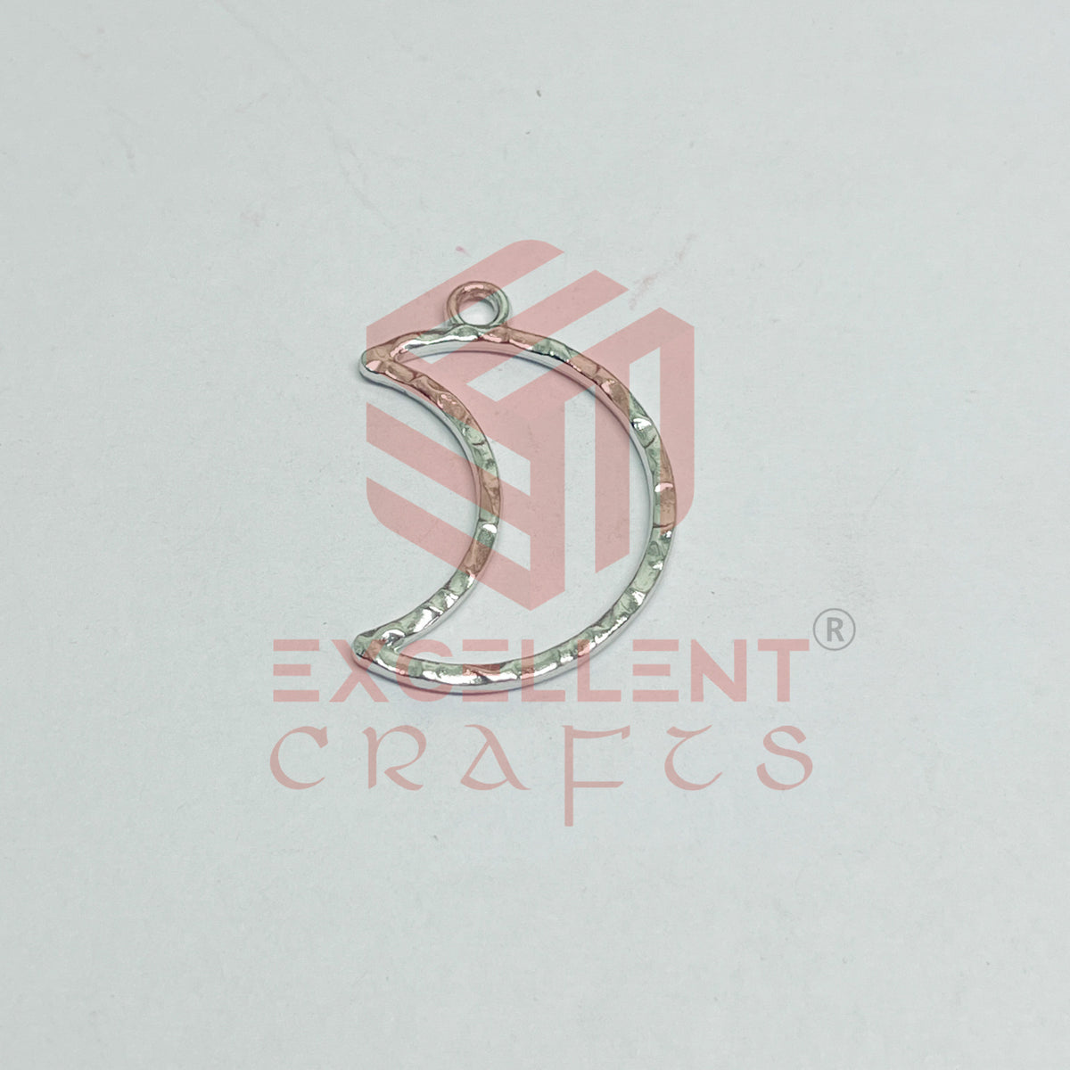 Half Moon Shape Geometric Texture Pendant Bezel