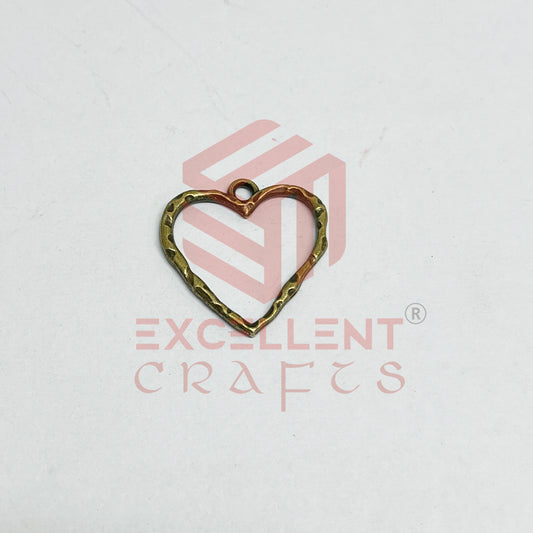 Heart Shape Geometric Texture Pendant Bezel