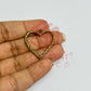Heart Shape Geometric Texture Pendant Bezel