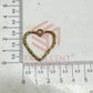 Heart Shape Geometric Texture Pendant Bezel